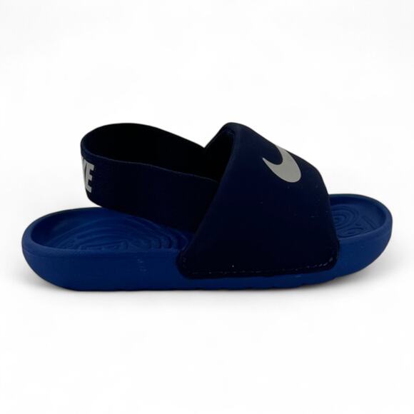Nike Kawa Slide (Toddler) – Blue Void & Silver - Picture 6 of 7